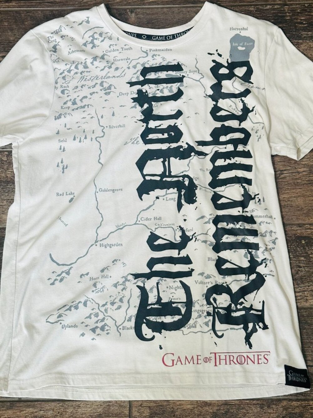 Game of Thrones T Shirt Men's Large L Beige - Graphic Tee - The North Remembers